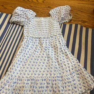 Blue Floral Kids Dress